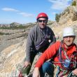 Javi y Ramón - Foto de antecima. Al desencordarnos, unos metros antes de la cima.