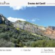 Croquis sectores Crestes de Conill - Rese�a sobre fotograf�a a color con la localizaci�n de los sectores de Crestes de Conill.
