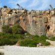 Panorámica de las paredes de la cala Magraner - 