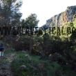 Pau cap a Fontanelles - Pau, nom�s deixar el cotxe, caminant cap al sector de Fontanelles. El podem vore dalt a la seva dreta.
